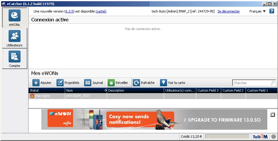 Talk2M Statut Hors ligne
